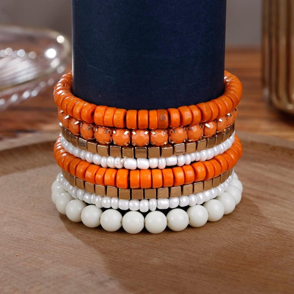 Bold Bohemian Beads Stackable Bracelet Set Adjust… - image 4